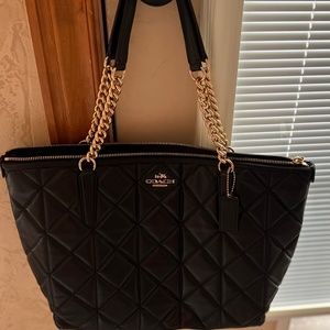 Beautiful Coach black and gold bag
